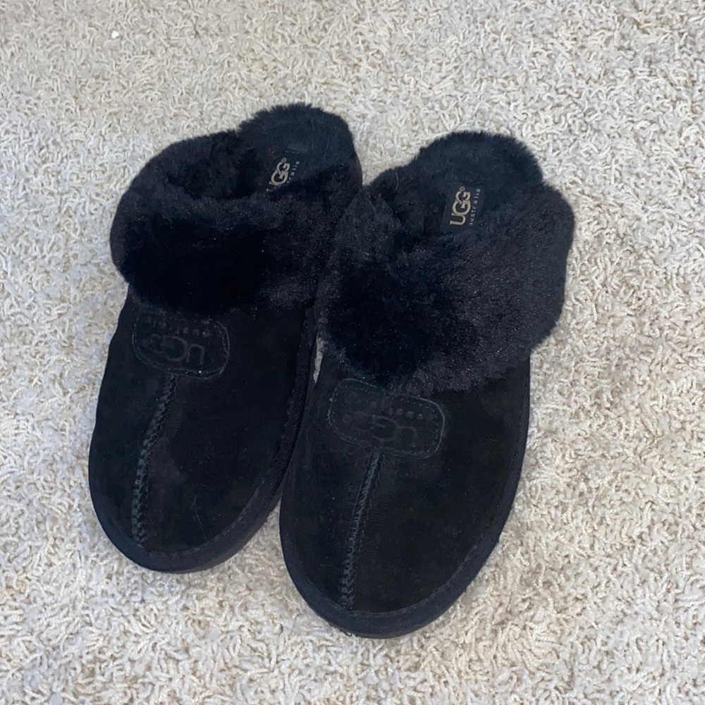 Black UGG slippers